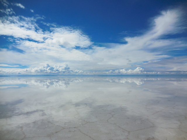 写真素材：ボリビアのウユニ塩湖