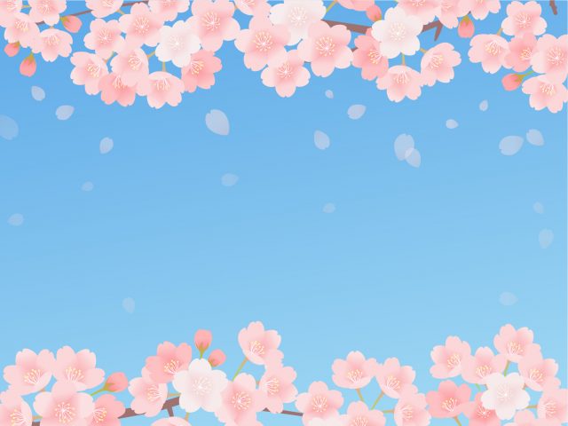 桜フレーム　青空（シンプルver.）