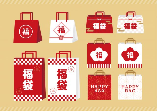 シンプルな福袋の素材