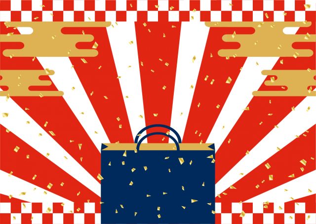 背景つきの福袋の素材