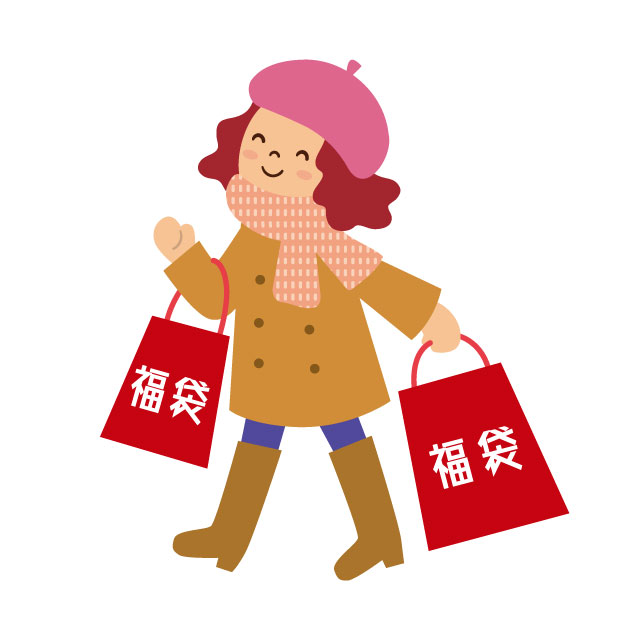 シンプルな福袋の素材