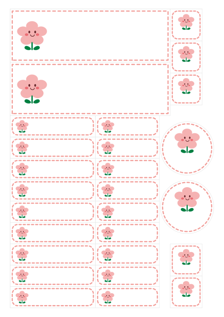 お名前シール　ゼッケン　女の子用
