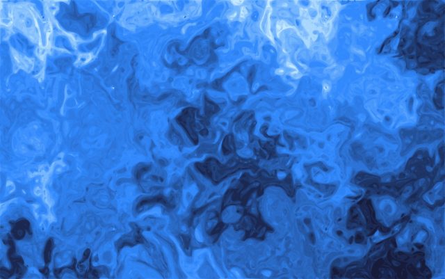 鮮やかな青色のマーブル模様